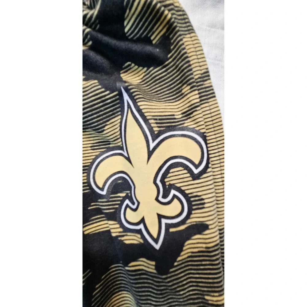 Zubaz NFL New Orleans Saints Camo Zebra Lounge Pants Mens Gold Black Camouflage